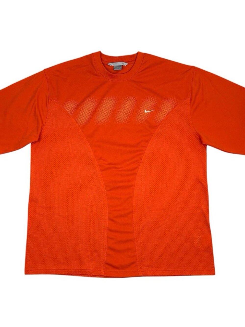 NIKE ORANGE MESH PERFORMANCE SHIRT JERSEY MEN'S XL STITCHED SWOOSH EX CONDITION